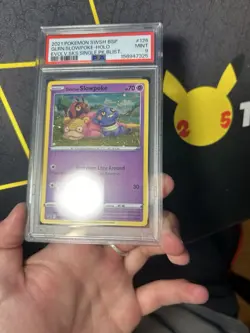 2021 POKEMON BLACK STAR PROMO🌀SWIRL🌀SWSH126 GALARIAN SLOWPOKE-HOLO PSA 9 - Image 2