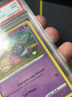 2021 POKEMON BLACK STAR PROMO🌀SWIRL🌀SWSH126 GALARIAN SLOWPOKE-HOLO PSA 9 - Image 3