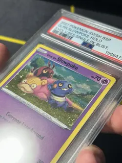 2021 POKEMON BLACK STAR PROMO🌀SWIRL🌀SWSH126 GALARIAN SLOWPOKE-HOLO PSA 9 - Image 5