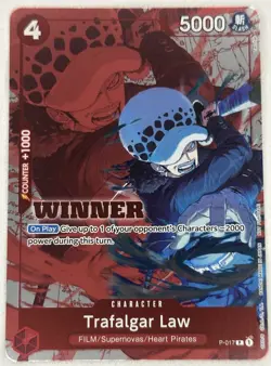 Trafalgar Law - P-017 Promo Foil - Winner Pack Vol. 7 - One Piece English - Image 1