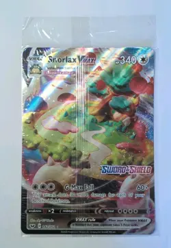 Pokemon TCG Snorlax VMax 142/202 Sword & Shield JUMBO Gamestop Promo Card SEALED - Image 1
