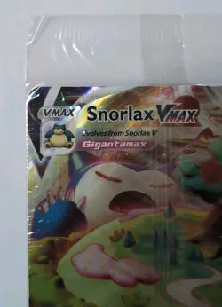 Pokemon TCG Snorlax VMax 142/202 Sword & Shield JUMBO Gamestop Promo Card SEALED - Image 2