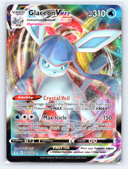 Glaceon VMAX - 041/203 - Pokemon Evolving Skies Sword Shield Ultra Rare Card NM - Image 1