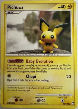 Nintendo Pokemon TCG 4-Card Lot Shroomish Slowpoke Pichu Lickitung English - Image 3