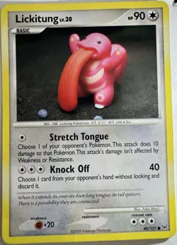 Nintendo Pokemon TCG 4-Card Lot Shroomish Slowpoke Pichu Lickitung English - Image 4