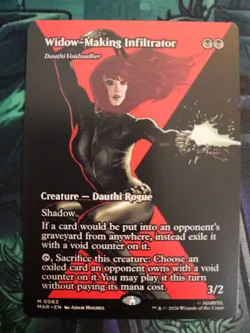 x1 Widow-Making Infiltrator - Dauthi Voidwalker - Borderless M MTG Marvel Univer - Image 1