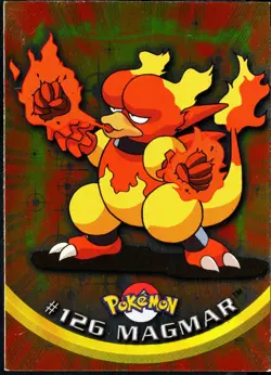 2000 Topps Pokemon TV Animation Edition Series 3 Holo Foil #126 Magmar - Image 1