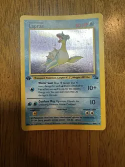 Pokemon TCG Fossil Lapras 1st Edition Holo 10/62 1999 WoTC - Image 1