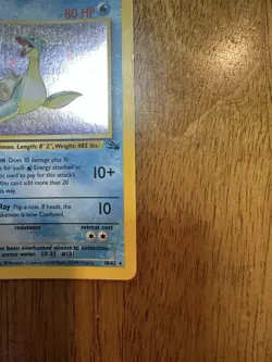 Pokemon TCG Fossil Lapras 1st Edition Holo 10/62 1999 WoTC - Image 4