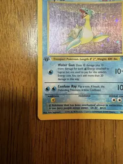 Pokemon TCG Fossil Lapras 1st Edition Holo 10/62 1999 WoTC - Image 5