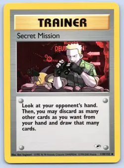 Secret Mission 118/132 Gym Heroes Pokemon NM - Image 1