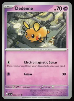 Dedenne 087/191 Common Surging Sparks Pokemon Near Mint - Image 1