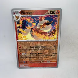 Flareon 136/165 Rare 151 Pokemon Reverse Holo Near Mint - Image 1