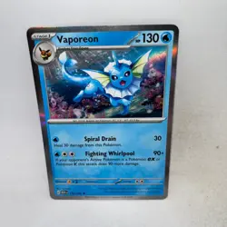 Vaporeon 134/165 Rare 151 Pokemon Holo Near Mint - Image 1