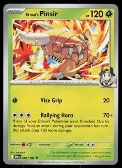 Ethan's Pinsir 001/182 Uncommon Destined Rivals Pokemon Near Mint - Image 1