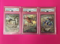 Pokemon Meowscarada EX 256 Skeledirge EX 258 Quaquaval EX 260 PSA 10 Bundle - Image 1