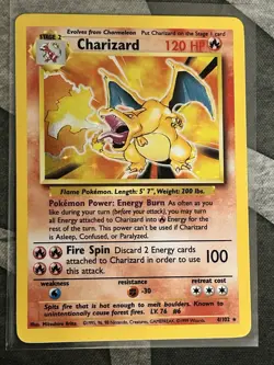 The Pokemon Company Charizard Base Set Holo Rare 4/102 120 HP English 1999 - Image 1