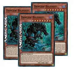 DANGER! BIGFOOT! 3x • (Pericolo! Bigfoot!) • Super R • RA03 EN019 • 1Ed • Yugioh - Image 1