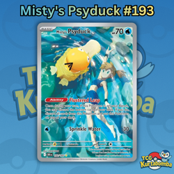Pokemon TCG Misty's Psyduck Destined Rivals 193/182 Illustration Rare NM - Image 1
