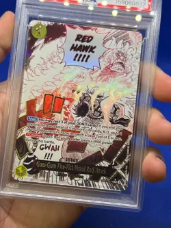 One Piece Gum Gum Fire Fist Pistol Red Hawk OP11-114 Alternate Alt Art PSA 10 - Image 2