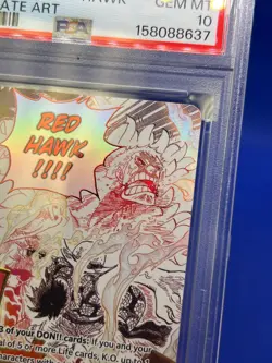 One Piece Gum Gum Fire Fist Pistol Red Hawk OP11-114 Alternate Alt Art PSA 10 - Image 4