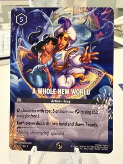 Disney Lorcana TCG A Whole New World Non-Foil Promo Card 10/C1 The First Chapter - Image 1