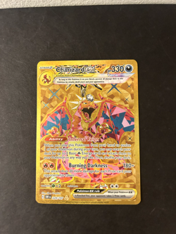 Charizard ex 228/197 Gold Hyper Rare Pokemon Obsidian Flames NM Near Mint - Image 2