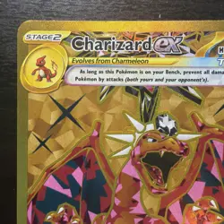 Charizard ex 228/197 Gold Full Art Hyper Rare Obsidian Flames NM Mint Pokemon - Image 5