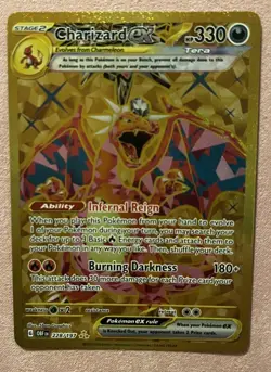 Charizard ex 228/197 Gold Hyper Rare Obsidian Flames Pokemon Card NM - Image 1