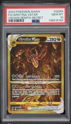 PSA 10 Giratina Vstar GG69/GG70 Pokemon SWSH Crown Zenith Galarian Gallery Card - Image 1