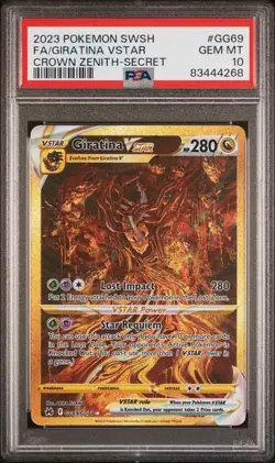 Giratina VSTAR (Secret) GG69/GG70 Crown Zenith: Galarian Gallery Holo PSA 10 - Image 1