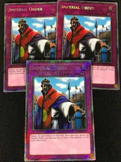 Yugioh Imperial Order RA03-EN106 1ST Platinum Secret X3 (LP) - Image 1