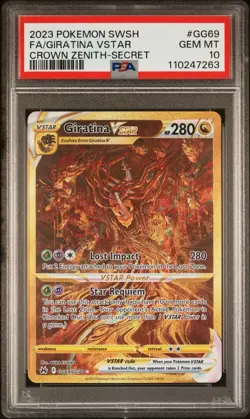 Giratina VSTAR GG69/GG70 Secret Crown Zenith Galarian Gallery PSA 10 Gem Mint - Image 1