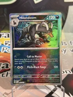 Pokemon Prismatic Evolutions Houndoom 063/131 Master Ball Reverse Holo NM/M - Image 1