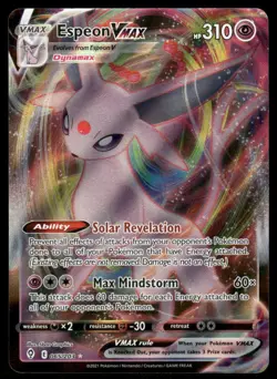 Pokemon Cards Espeon VMAX 065/203 Evolving Skies Holo VMAX Rare NM - Image 1