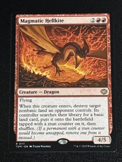 MTG Tarkir: Dragonstorm Magmatic Hellkite 0111 NM Rare - Image 1