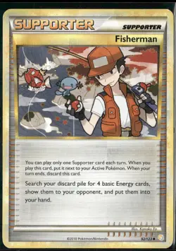 Fisherman 92/123 Uncommon HeartGold & SoulSilver Pokemon Lightly Played - Image 1