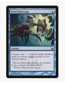 MTG Steel Sabotage #33 Mirrodin Besieged (MBS) Magic Card In Protective Sleeve - Image 1