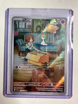 Pokemon TCG Ralts Scarlet & Violet Base Set 211/198 Holo Illustration Rare - Image 1