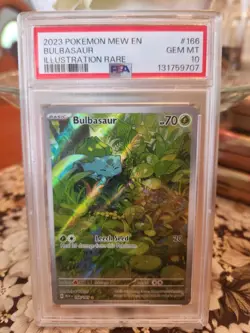 pokemon sv: 151 bulbasaur 166/165 psa 10 english - Image 1