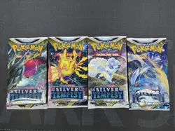 Silver Tempest x4 Packs - Pokemon Full Art Set SWSH Sealed Booster Pack Lot - Image 1