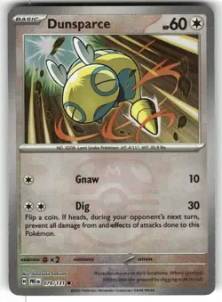 Dunsparce (Master Ball Pattern) 079/131 Common Prismatic Evolutions Pokemon NM - Image 1