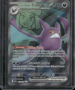 Destined Rivals Pokemon TCG Team Rocket's Crobat Ex 217/182 - Image 1