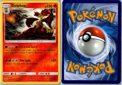 Pokemon Card - Delphox Forbidden Light 17/131 2018 Rare Holo Reverse Holo NM - Image 3
