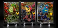 Pokemon Gen 2 Set Of 3 First Partner Illustration Collection Series 2 In Hand! - Image 1