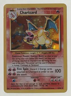 1999 Pokemon TCG Charizard 4/102 Base Set Holo 120HP WotC - Image 1