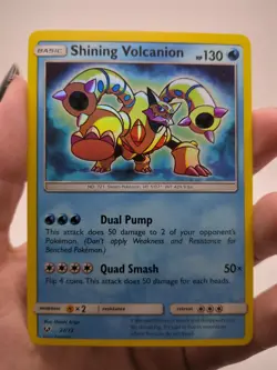 Pokemon Shining Volcanion 27/73 Shining Legends Shiny Holo Rare 2017 TCG Card - Image 1