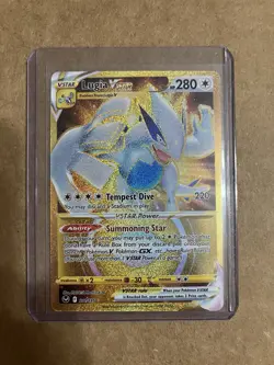 Lugia VSTAR 211/195 Gold Secret Rare Pokemon Card Silver Tempest - Near Mint - Image 1