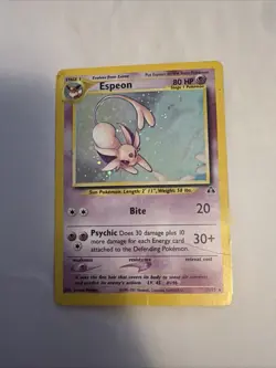 Espeon 1/75 Neo Discovery Holo Rare 80 HP English Pokemon TCG 2001 - Image 1