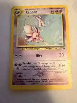 Espeon 1/75 Neo Discovery Holo Rare 80 HP English Pokemon TCG 2001 - Image 2